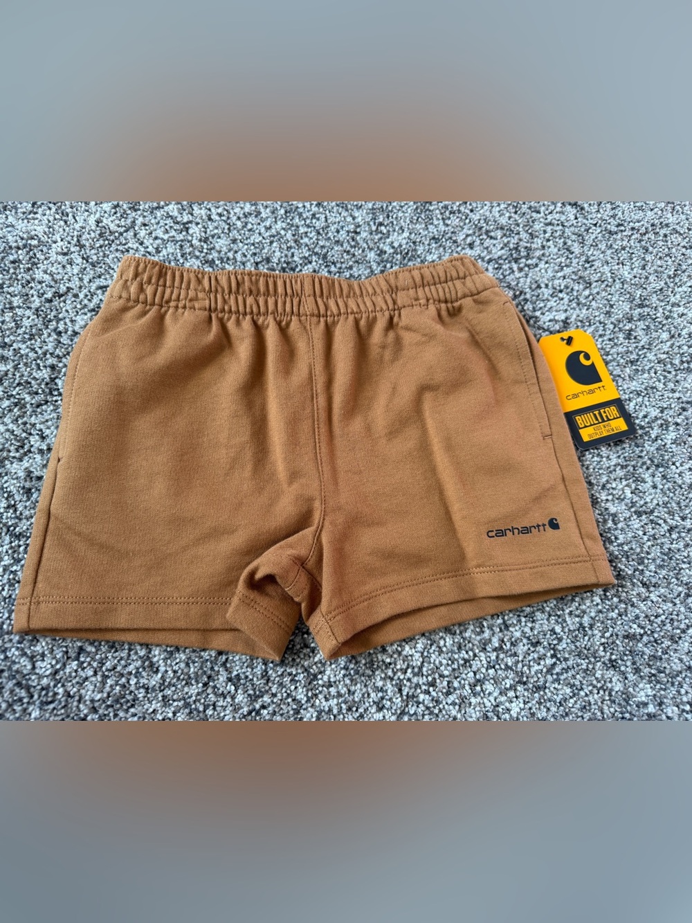 Carhartt brown cotton shorts size 2T #carhartt #kids